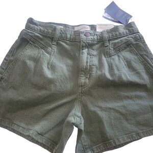 Universal Thread Olive Green High Rise Midi Shorts Size 2